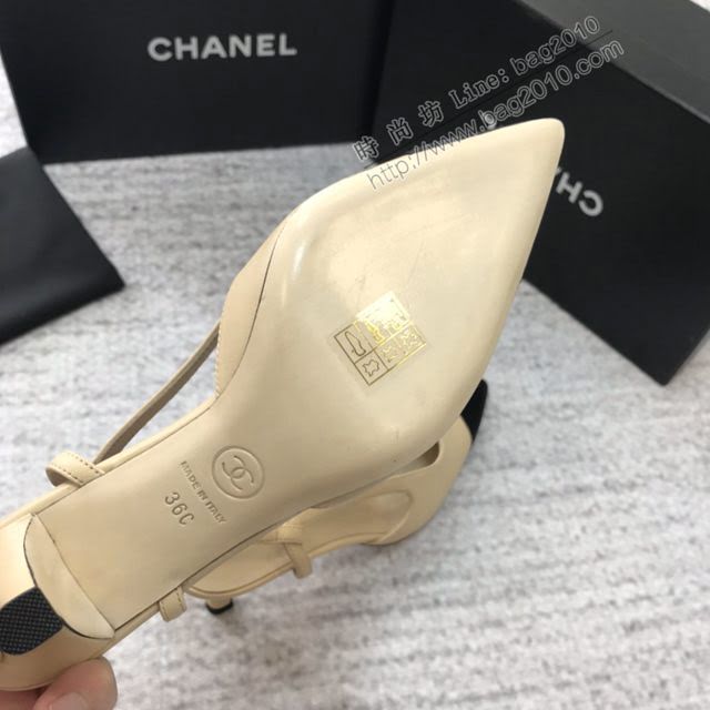 Chanel女鞋 香奈兒2020春夏新款 Chanel秀氣尖頭高跟涼鞋  naq1132